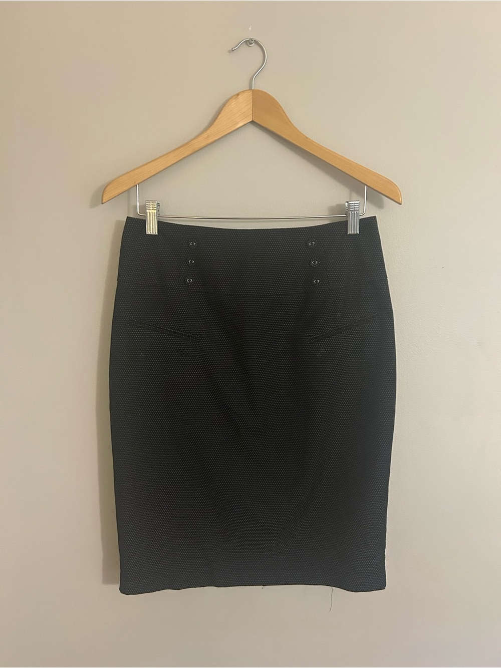 Jules & Leopold Black Textured Pencil Skirt